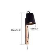 Mida - Nordic Wood Plug in Wall Sconce - Image 5